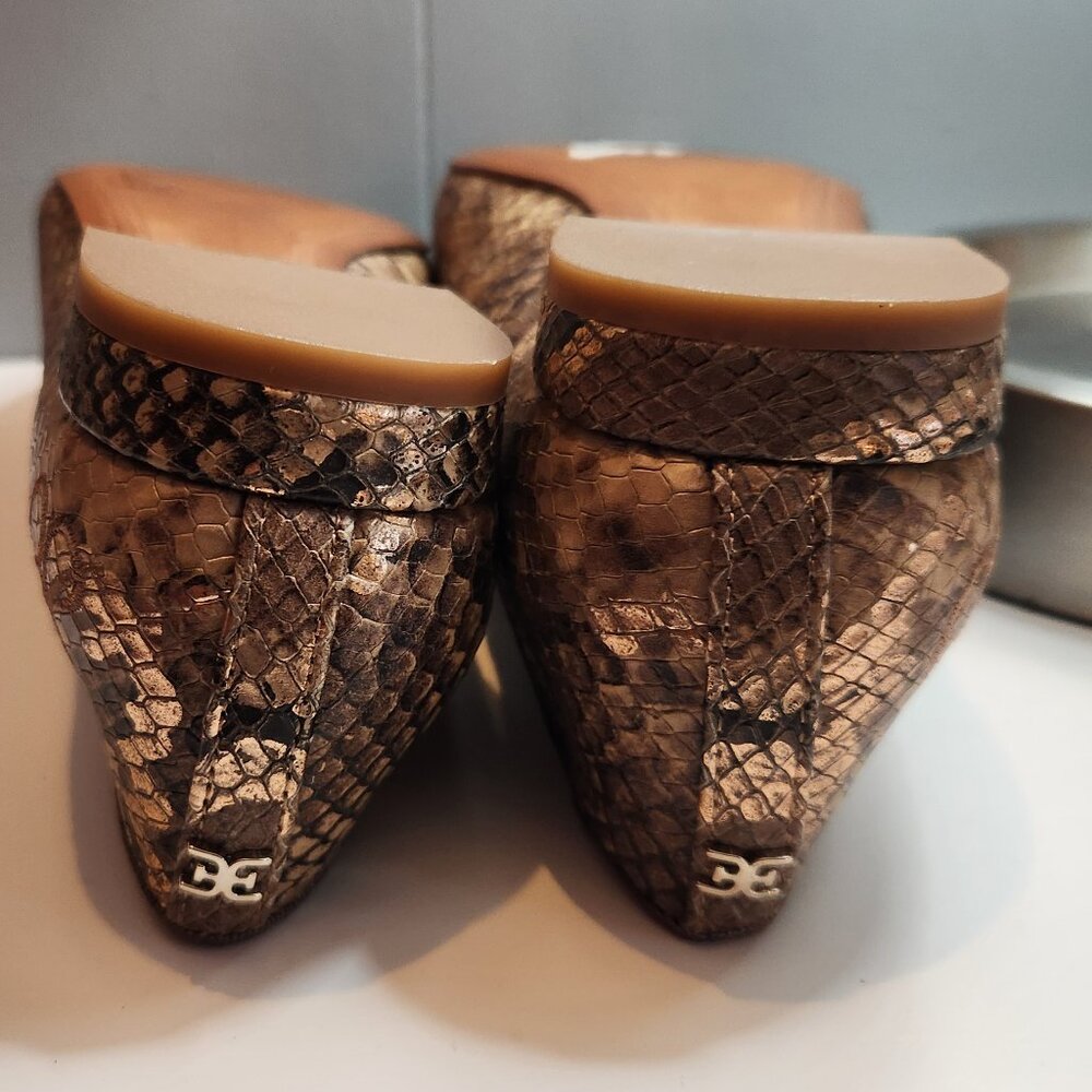 Sam Edelman Jordy Metallic Snakeskin Python Loafe… - image 7